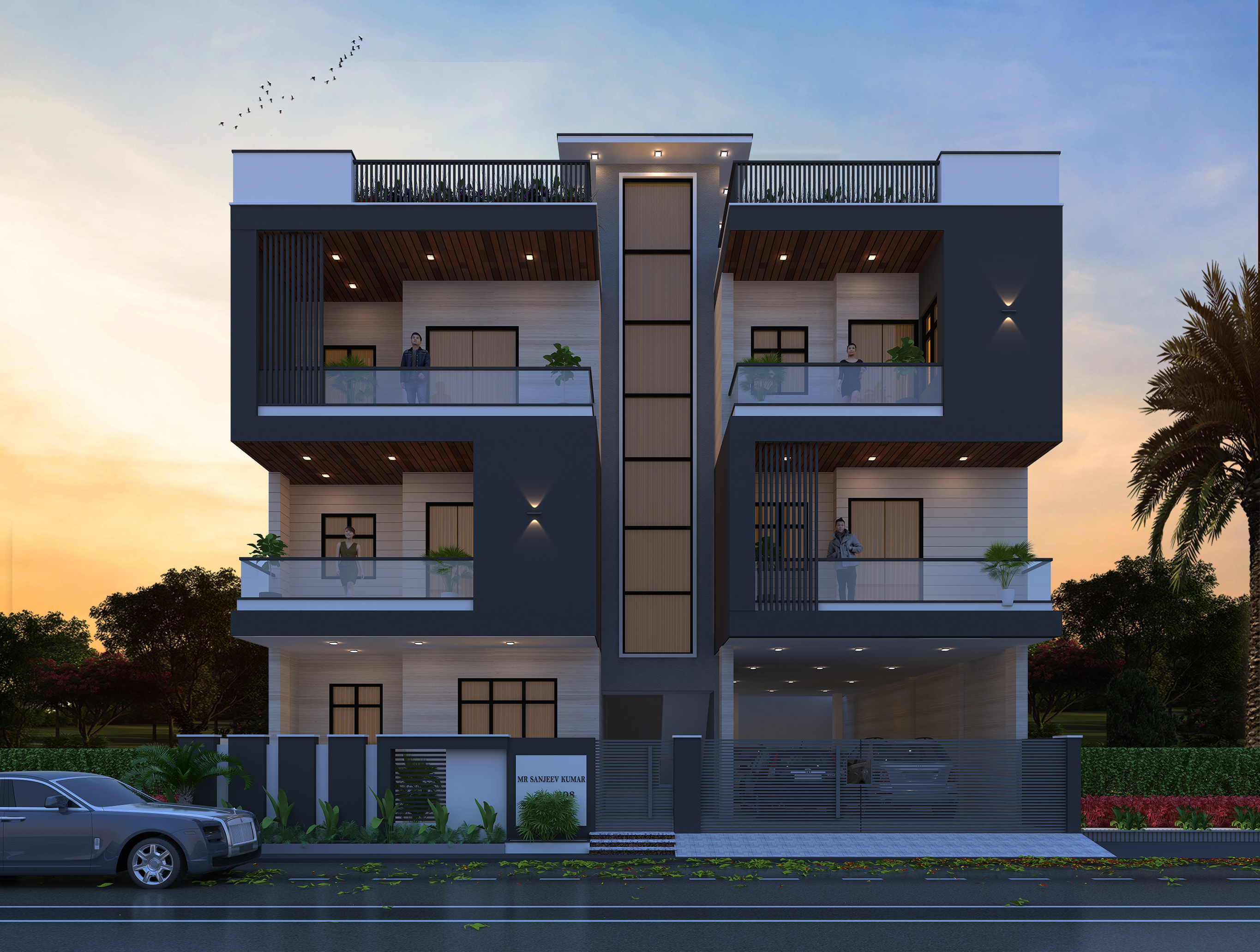 Contemporary Villa Exterior